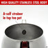 Set Set, 1.05 1.9 Hakan Teapot with Self Strainer Double Lids, Stainless Steel Midi Double Bondy Tea Pot Turkish