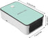 Mini Air Heater, Desktop Electric Warmer with Rotatable Bracket, Quick Heating for Home Office (Cyan)