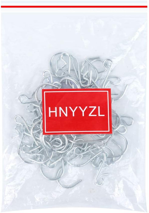 HNYYZL 50Pcs S Hooks, Heavy-duty S Shaped Hook Connectors, Corrosion Protection Metal Hangers for Indoor and Outdoor