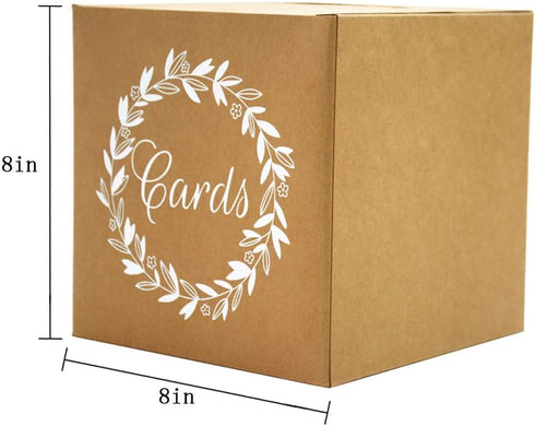 KALEFO Kraft Card Box, Wedding Favors Post Boxes, Cardboard Wedding Party Decor, Table Centerpiece