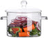 Vaguelly Glass Pots for Cooking, 1500ml Glass Saucepan with Cover for Noodle Milk Soup, Microwave Safe