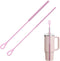 YOTIME Silicone Straw Cleaner Brush, 2Pcs Reusable Straw Brush Extra Long for