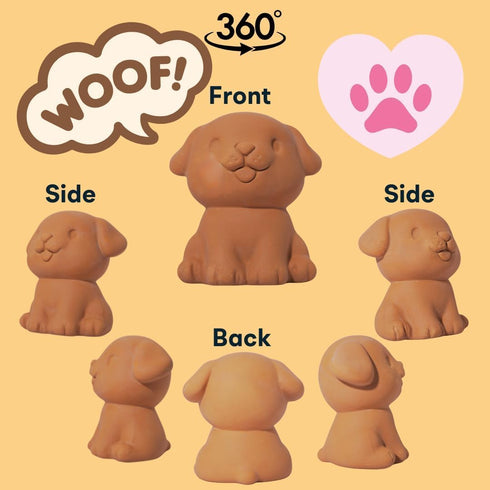 3D 2-in-1 Set (1, Sifri Brown Sugar Keeper Terracotta Clay Puppy & Spoon Saver Softener Cute Kitchen Storage