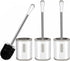 AONEZ Toilet Brush and Holder Set, 3 Pack with Stainless Steel Handle Toilet
