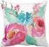 Emvency Set of 2 Throw Pillow Cover - Flowers Watercolor Peonies Pink Turquoise Decorative Pillow Case (18 x 18 Inch)