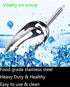 Ice Scoop 12oz, 11 Inch Medium Stainless Steel Food Scoops for Kitchen, Party, Bar, Wedding - Heavy Duty