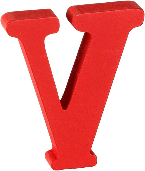 BinaryABC Valentines Day Wooden Block Love Sign, 4Pcs Table Love Signs for Wedding Home Decor (Red)
