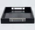 16.5''x12'' Serving Tray with Polished Metal Handles, Rectangle Coffee Table Tray, Modern Decorative Tray, Large