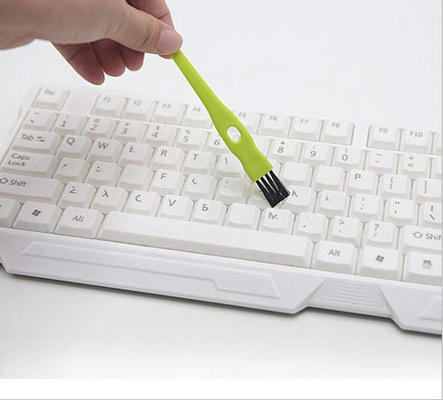 20 Pcs 11CM/4.33 Inch Green Plastic Handle Mini Dust Removal Brush Nylon Hair Brush Computer Keyboard Cleaning Small Brush Lamp Humidifier Clean Rag for Home Office Use by vipolish