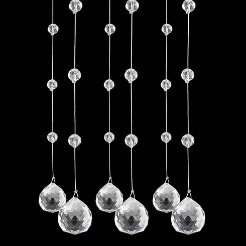 Crystal Beaded Strands Clear Glass Beads Curtain, Wedding Props Decor, Hanging Ceiling Decoration Accessories