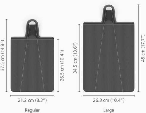 Joseph Joseph Chop2Pot Plus Folding Chopping Board, Easy-Grip Handle (Large) - Black