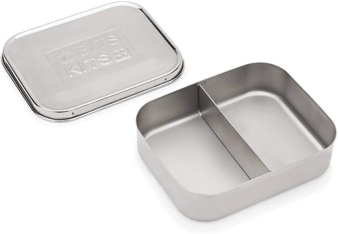 Stainless Steel Bento Box Lunch and Snack Container for Kids and Adults, 2 Sections for Meal Prep