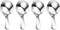 Short Handle Spoons, 4 Pcs Stainless Steel Mini Scoops for Canisters, Salt Sugar Condiments, Coffee Tea Dessert