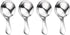 Short Handle Spoons, 4 Pcs Stainless Steel Mini Scoops for Canisters, Salt Sugar Condiments, Coffee Tea Dessert