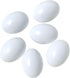 Azatemgo 6 Pcs Wooden Eggs Fake Chicken White Eggs Set of Wooden Fake