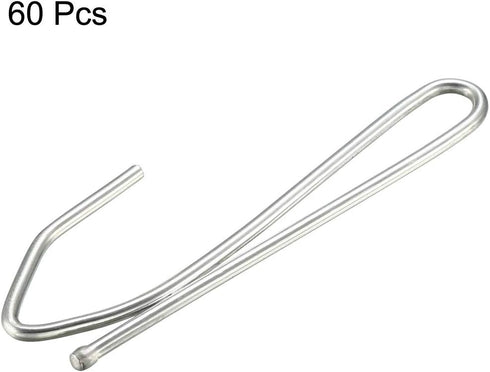 UXCell Pin-On Drapery Hooks - Zinc Plated Long Shanks 2.7" for Curtains - 60 Pcs