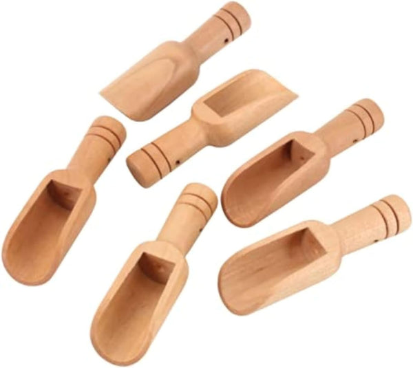 Czl Meco 6 PCS Mini Wooden Spoon, Wooden Kitchen Spoon for Candy, Spices, Parties, Bath Salts