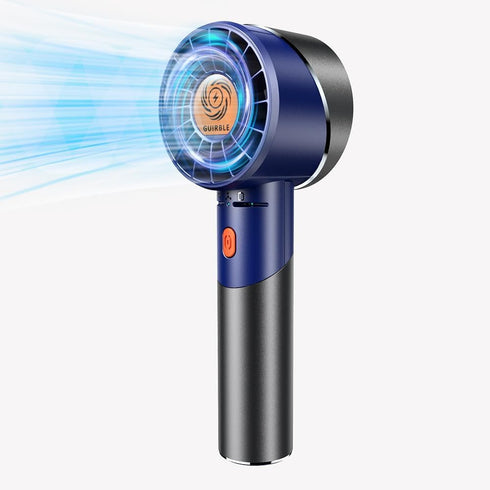 Handheld Portable Turbo Fan, Powerful Personal Fan (7000rpm High-Speed Motor, Battery 3-16 H), USB Rechargeable, Navy