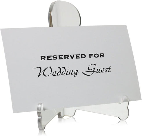 BANBERRY DESIGNS Clear Acrylic 3" Easels, Set of 6 for Tabletop Display of Plates, Pictures, Books