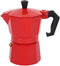 Classic Stovetop Espresso Maker, 6-Cup Capacity Aluminum Coffee Machine Moka Pot for Home or Office Use (Red)