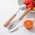 Retro Wooden Handle Spoon, Shovel Shape Stainless Steel Spoons, 4 Pcs Ice Cream Fruit Spoons
