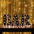 LED Illuminated Marquee Signs - Black Alphabet Letters Lights for Home Bar Decoration, Wedding, Birthday Party