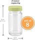 2oz, Juice Shot Containers, Glass, Clear, Colored Lids & Silicone Grip Bands, Beverage Storage, Juicing, Ginger