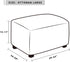 Easy-Going 100% Dual Waterproof Stretch Ottoman Cover, Large Dark Gray Furniture Protector with Elastic