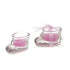 12 Lunaura pcs Scented Baby Powder Pink Glass Baby Bootie Container Candles, Palm Wax Candle, Baby Shower Gifts