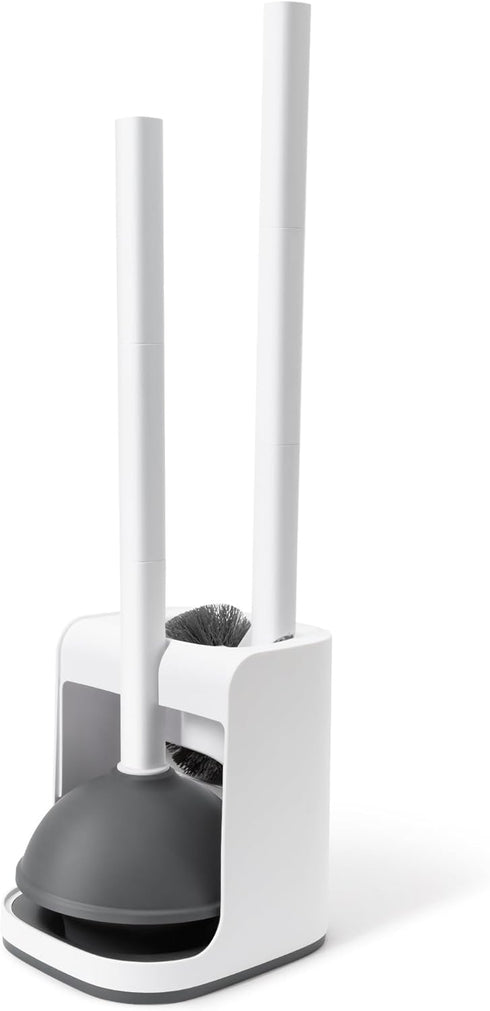 IVYROLL Toilet Brush and Plunger Set Hidden, S-Shaped Toilet Brush Plunger Combo,