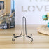 (4 Pack) Black Iron Display Stand - 5 Inch Easel Plate Holder for Picture Frames, Cookbooks, and Art