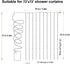 72 72 Inches 10 180 Solhice Curtain Shower Light, x Battery Operated Waterproof Curtains Fairy Lights with Hooks