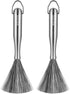 CloudMades Stainless Steel Dish Brush with Handle, Metal Steel Wool Scrubber for Cast