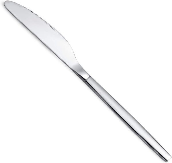 Berglander Dinner Knives Set of 6 - Stainless Steel Shiny Modern Butter Knife Table Knives, Dishwasher Safe