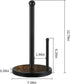Paper Towel Holder Countertop, Standing Wooden Base Paper Towel Rack for Kitchen and Bathroom, Fits Standard Rolls