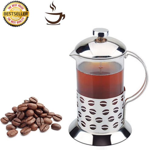 French Press Glass Coffee Maker, Coffee Plunger & Tea Maker, 600ml