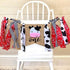 Silvima 1st Farm ONE High Chair Banner for First Birthday, Barnyard Cow Birthday Party Highchair Decoration