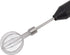 Electric Handheld Egg Beater, Round Head Milk Frother, Battery Powered Whisk for Home Kitchen, Restaurants (Black)