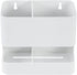 MyGift Modern Wall Mounted White Metal Hair Styling Tools Holder - 2 Slots, Salon Hot Tool Organizer Rack