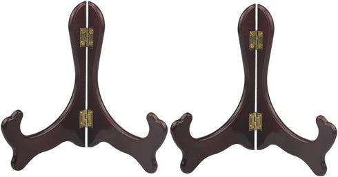 Artliving 6 Inch Wood-Like Easels Plate Stand Holder, Set of 2