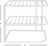 3-Tier Counter Home Basics Kitchen Corner Shelf and Cabinet Organizer Heavy Duty Wire Shelf in White