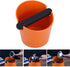 Coffee Knock Box - Portable Household Non Slip ABS Coffee Grind Dump Bin for Coffee Shop, Orange