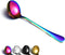 Berglander Rainbow Soup Spoon Set of 12, 7.5" Stainless Steel Titanium Plating, Dishwasher Safe