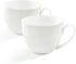 22 OZ White Bone China Soup Mugs with Handles, Large Ceramic Coffee