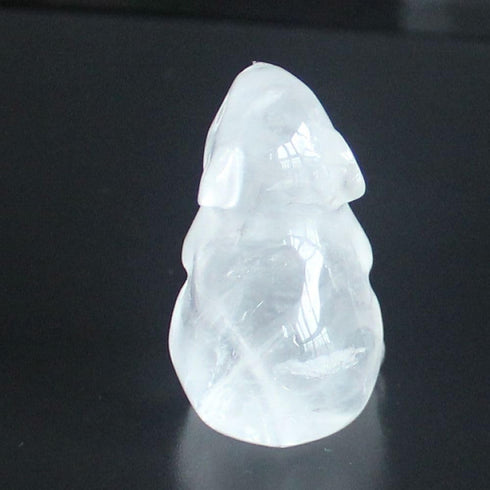 Hand Carved Mixed Gemstone Crystal Mouse Figurine, 1.5'' Rat Mice Animal Carving Statue for Office Home Decor (White