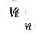 Designer Stencils LOVE Sculpture Cookie Stencil Set, Beige/Semi-Transparent