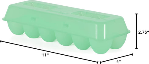 Tuff Stuff TS-ETS12 12 Reusable Carrier Washable Storage Container Empty Plastic Chicken Egg Carton Tray with Lid