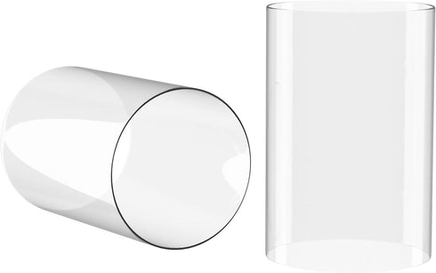 Hurricane Candle Holder - Bottomless Open Ended Cylindrical Glass Lamp Shade - 3" x 4"