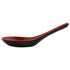 G.E.T. 6026-RB Red/Black 0.6 oz. Soup Spoon, Break Resistant Dishwasher Safe Melamine Plastic, Pack of 12
