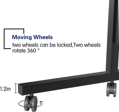 Table,Black,05#1-60BK-S8-US SogesGame Side Table with Wheels, Home Snack Side Table with Castors Mobile End